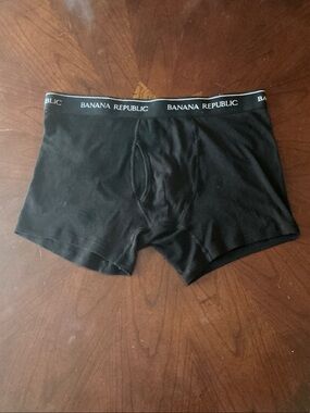 Banana Republic Black Men's Boxer Briefs with Branded Waistband